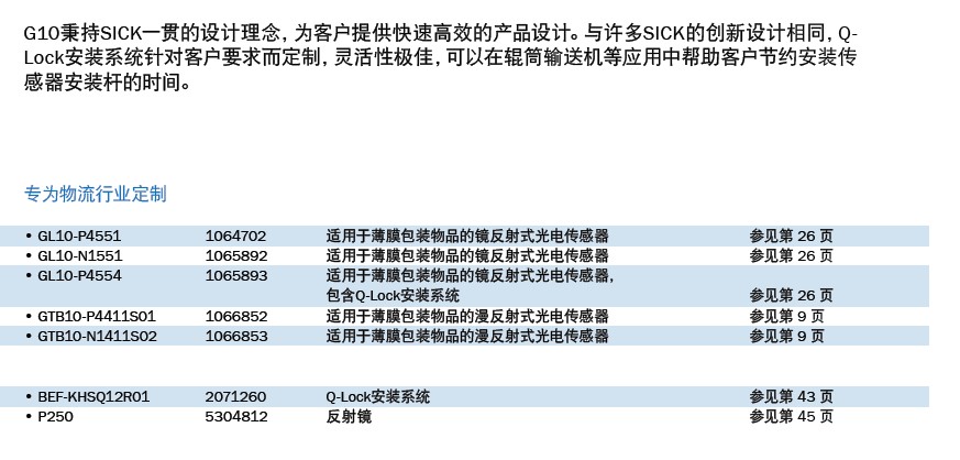 sick G10小型光電開關(guān)