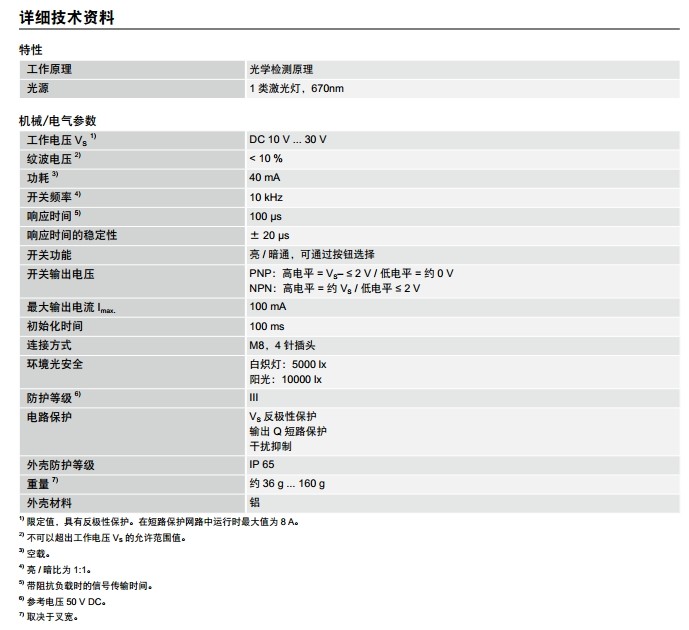 sick WFL 槽型傳感器