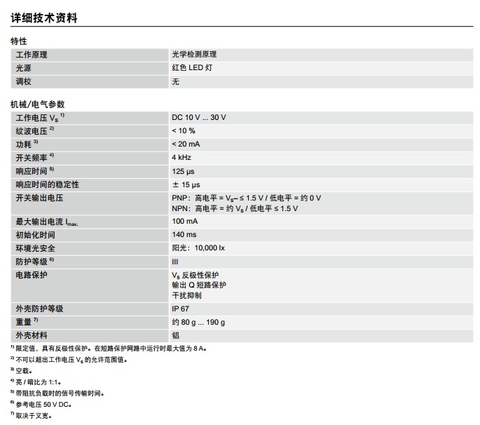 sick WFM 槽型傳感器